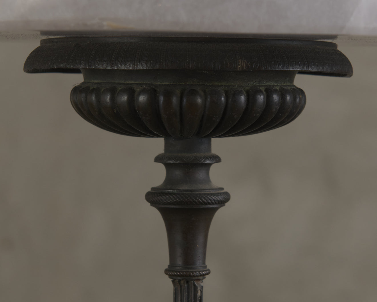 GRAND TOUR BRONZE TRI-LEG PEDESTAL TABLE, c1910