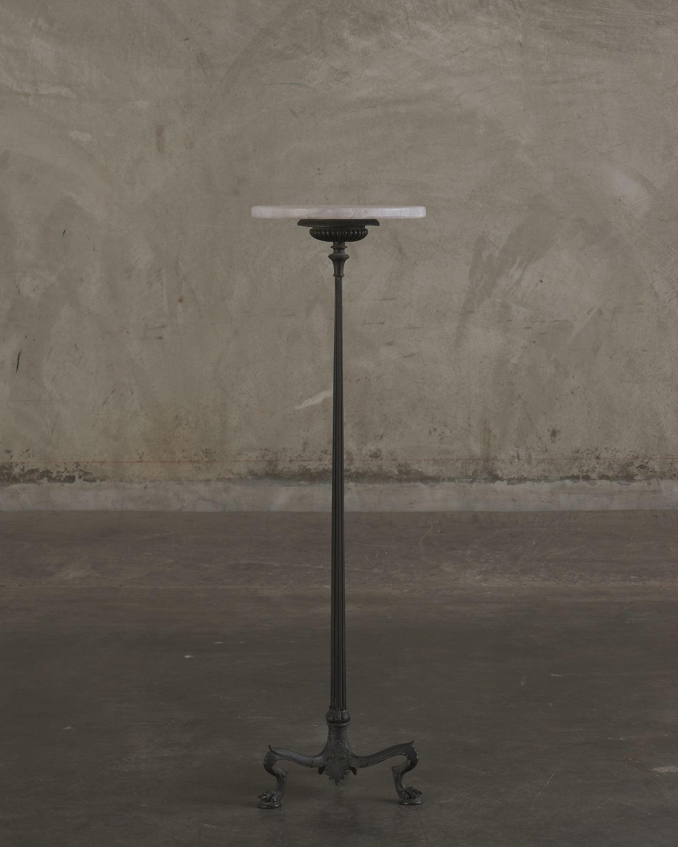 GRAND TOUR BRONZE TRI-LEG PEDESTAL TABLE, c1910