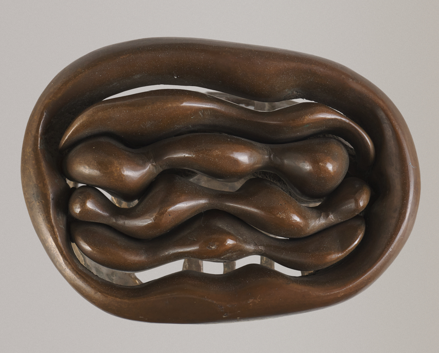 SIGNED BRONZE DOOR HANDLE FROM BAVARIAN VILLA, c1970