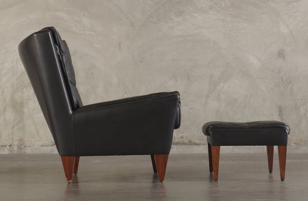 ILLUM WIKKELSO (1919-1999) PYRAMID LOUNGE CHAIR, MODEL V11 AND