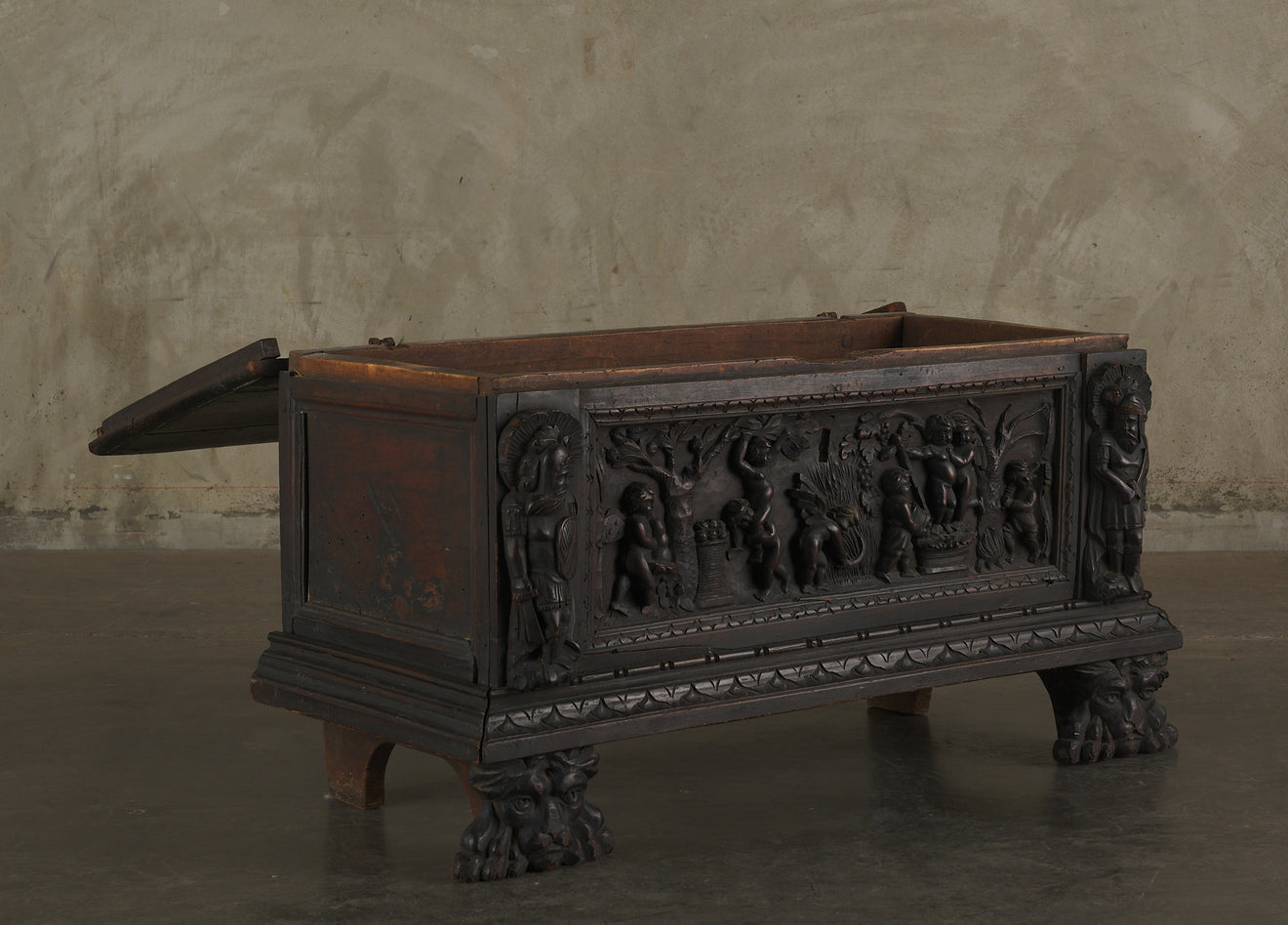 17th C CARVED CASSONE