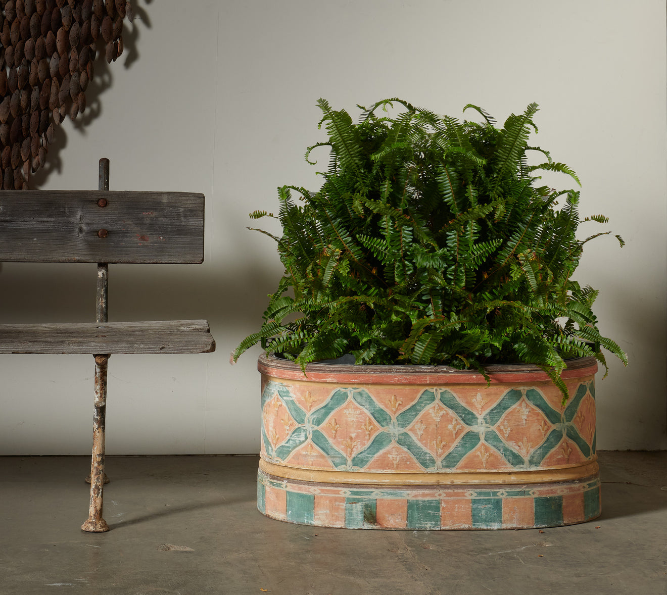 ITALIAN PAINTED WOOD PLANTER(s), 19TH C