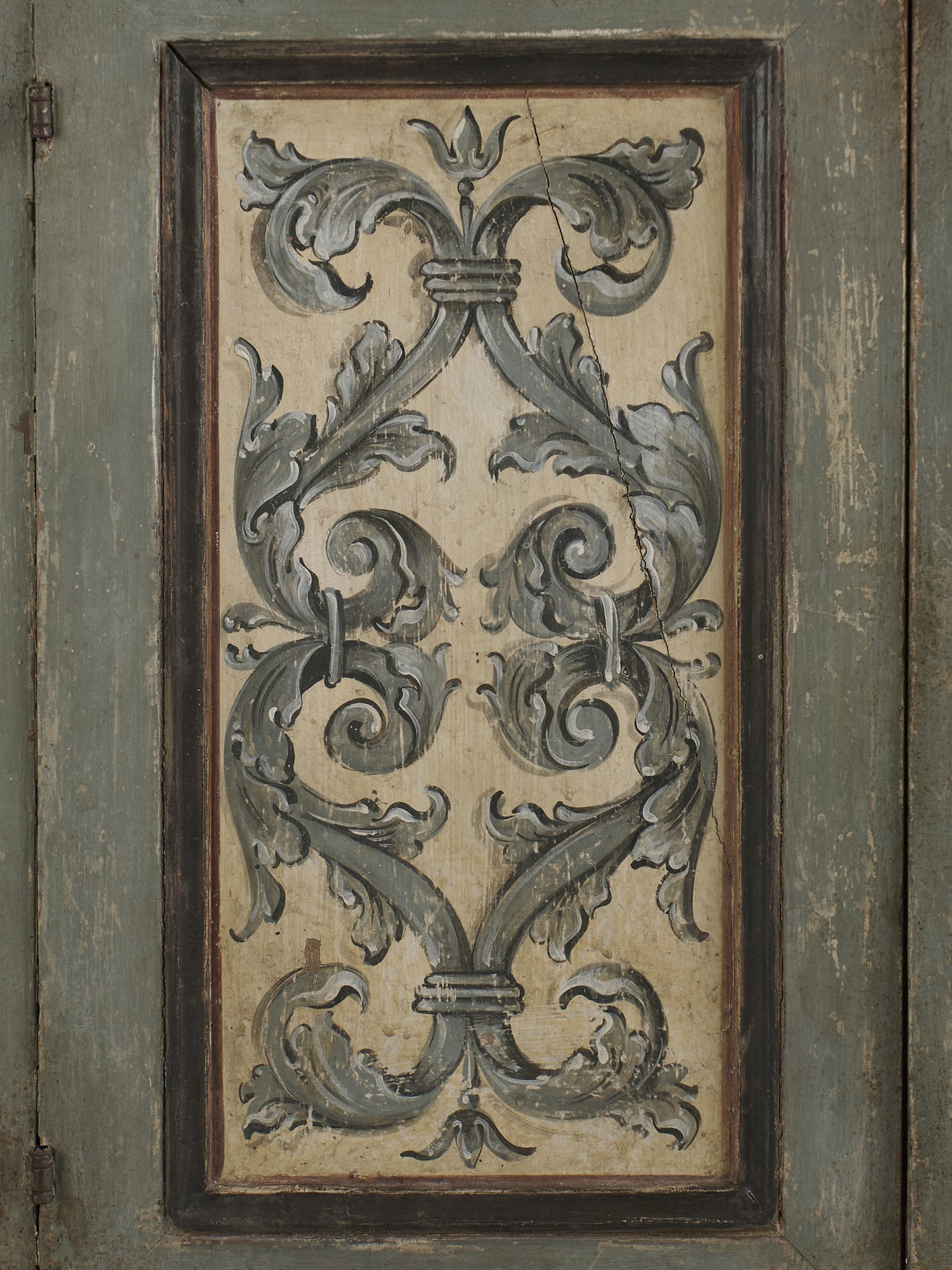 ITALIAN POLYCHROME-PAINTED WOOD CREDENZA WITH HIDDEN COMPARTMENT, 18th C