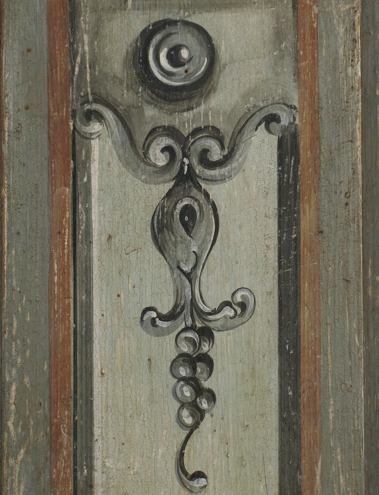 ITALIAN POLYCHROME-PAINTED WOOD CREDENZA WITH HIDDEN COMPARTMENT, 18th C