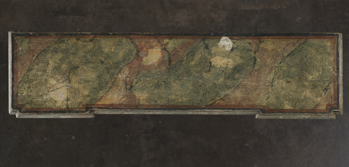 ITALIAN POLYCHROME-PAINTED WOOD CREDENZA WITH HIDDEN COMPARTMENT, 18th C