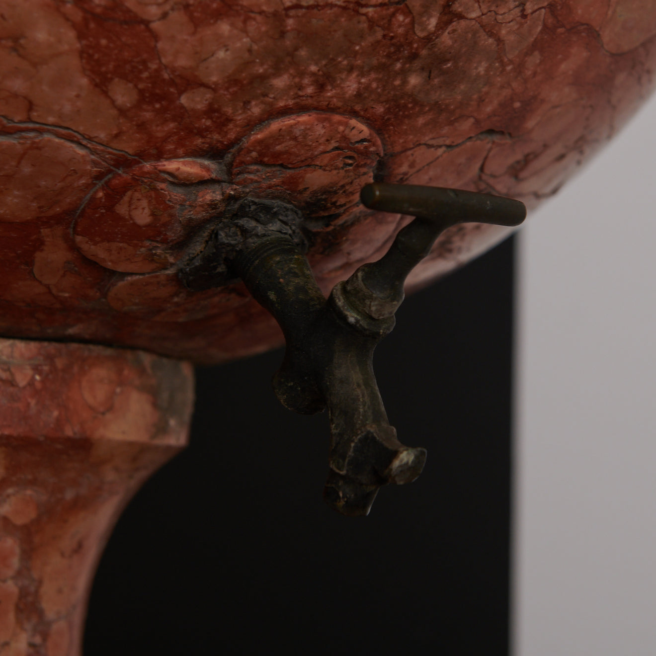 ITALIAN ROUGE MARBLE WALL FOUNTAIN