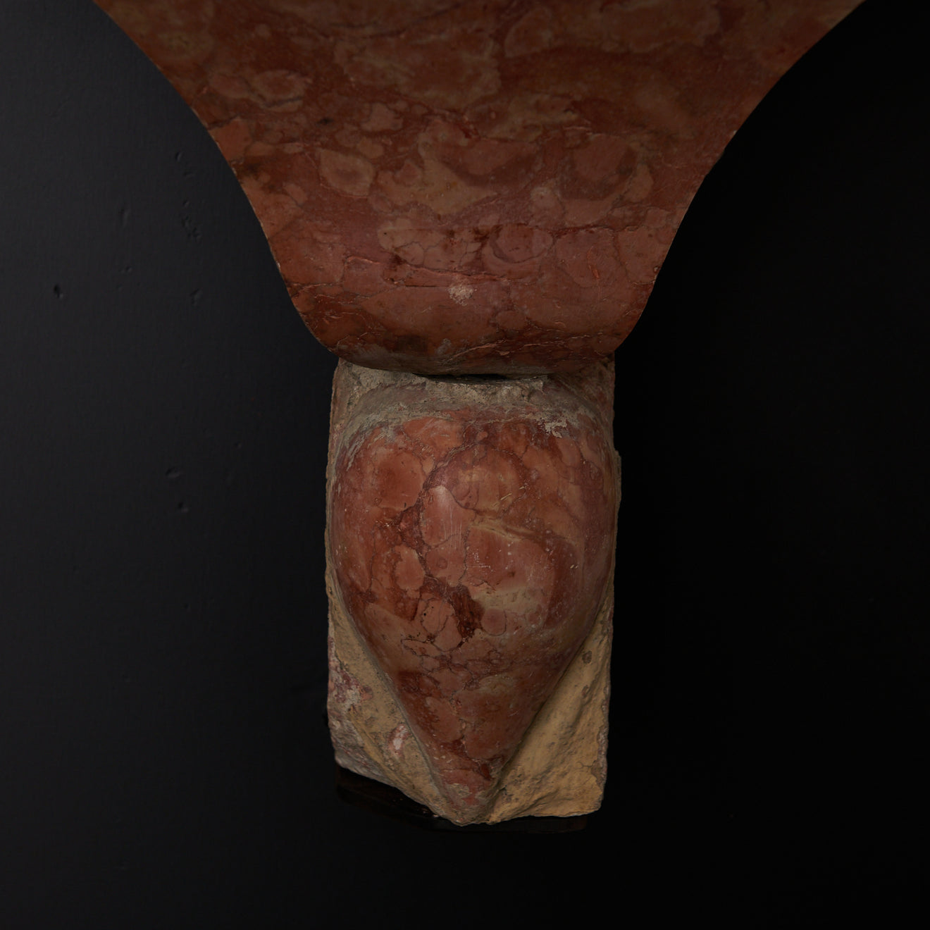 ITALIAN ROUGE MARBLE WALL FOUNTAIN
