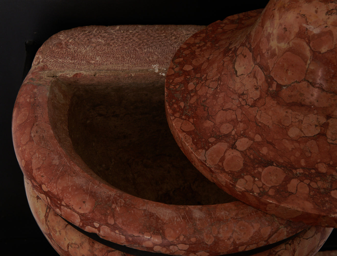 ITALIAN ROUGE MARBLE WALL FOUNTAIN
