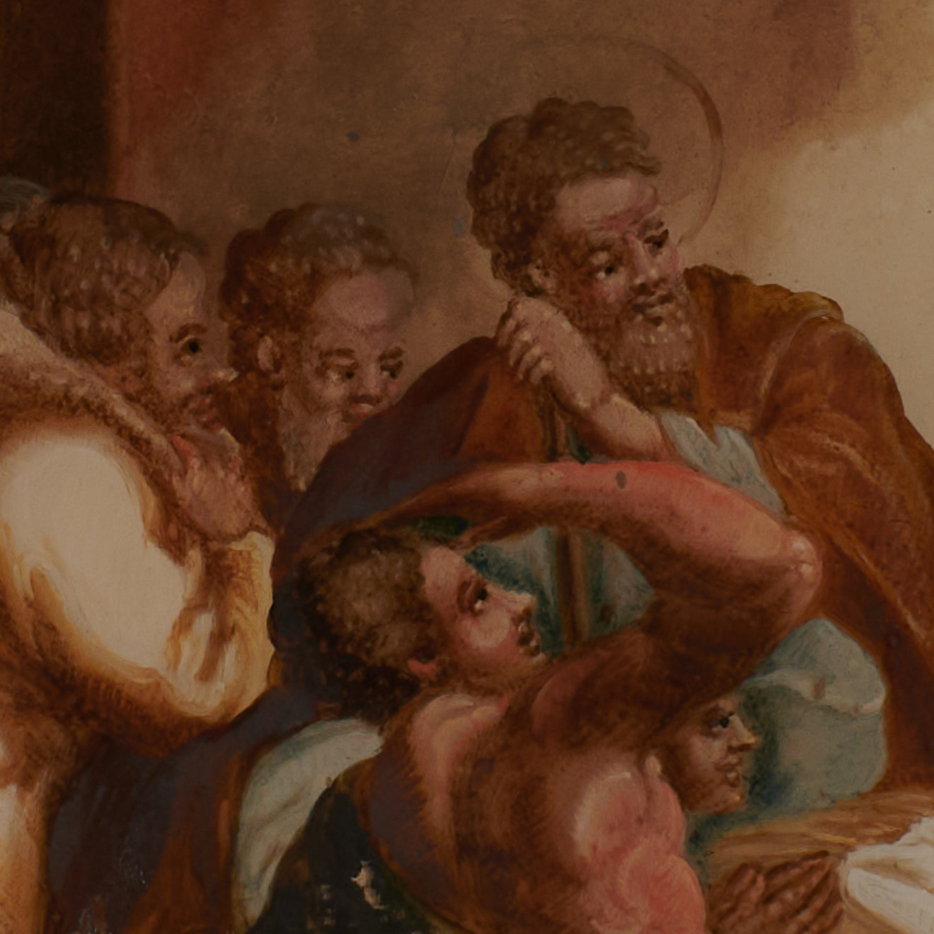 ITALIAN SCHOOL REVERSE PAINTING ON GLASS