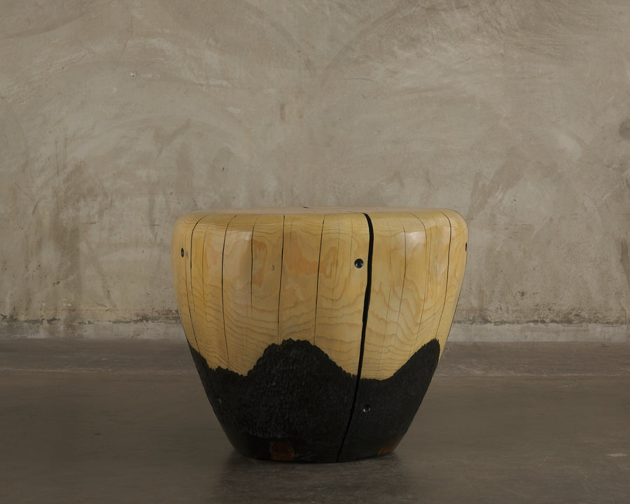 IVORY PINE SIDE TABLE BY DAN POLLOCK