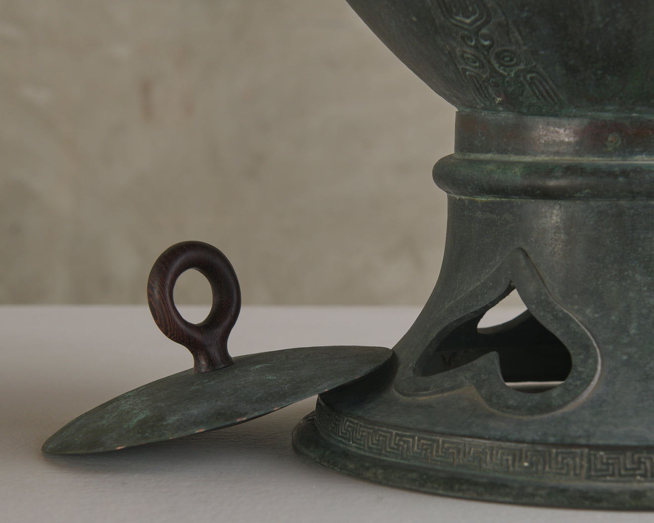 JAPANESE CEREMONIAL SAMOVAR WITH CONTEMPORARY LID