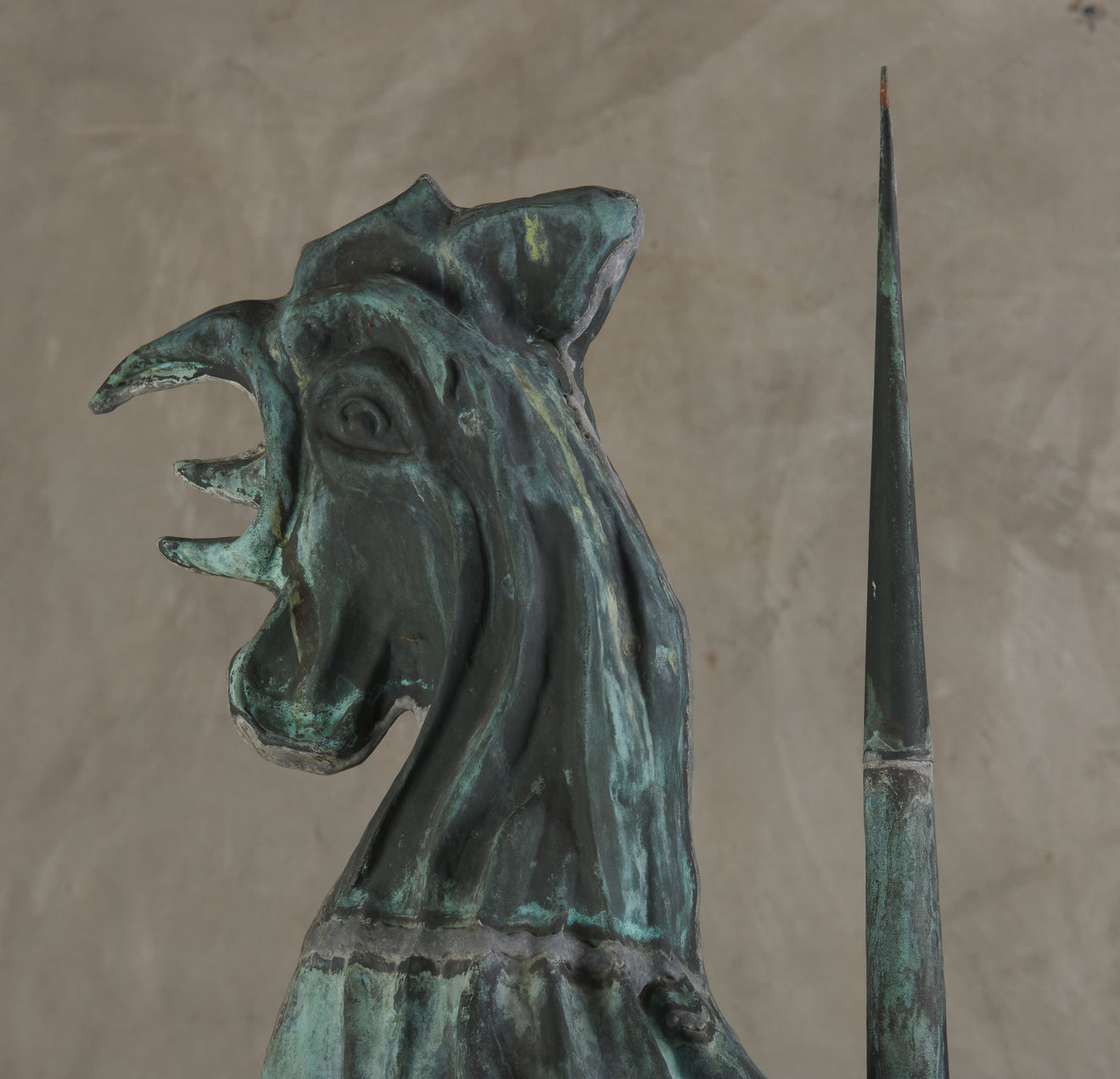 LARGE FRENCH COPPER FULL-BODIED ROOSTER WEATHER VANE(s)