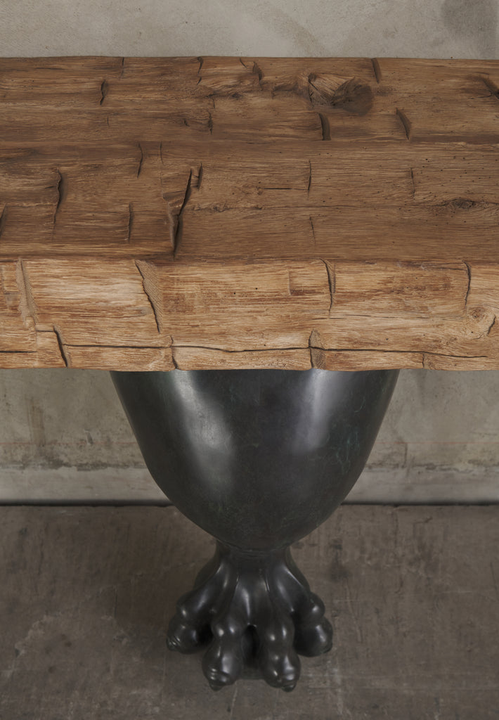 LEONINE OAK WALL CONSOLE BY LIKA MOORE – Blackman Cruz