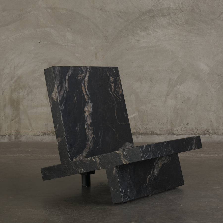 MARBLE LOUNGE CHAIR, 20TH CENTURY