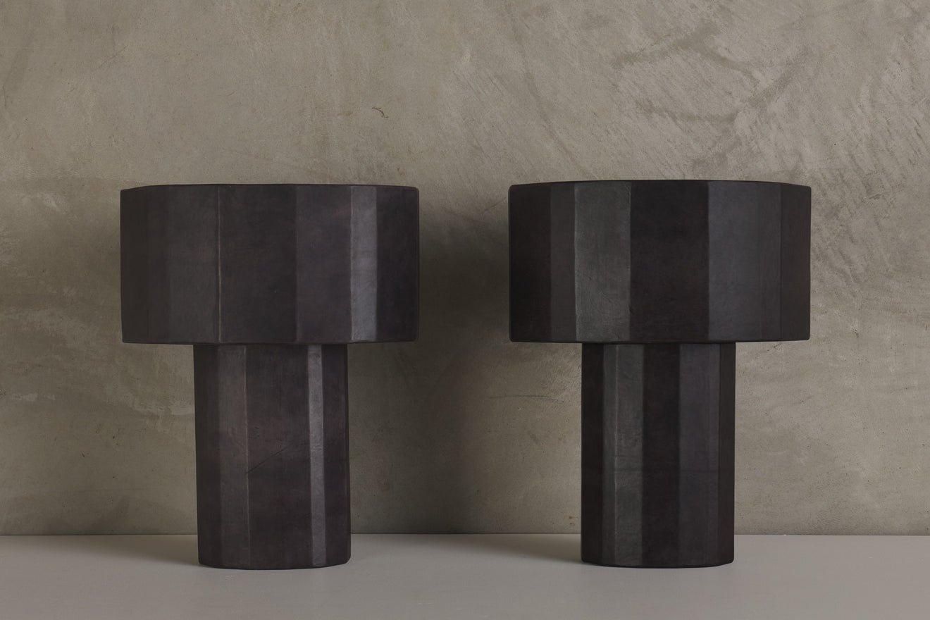 PARCHMENT MERIDA TABLE LAMP, BLACK