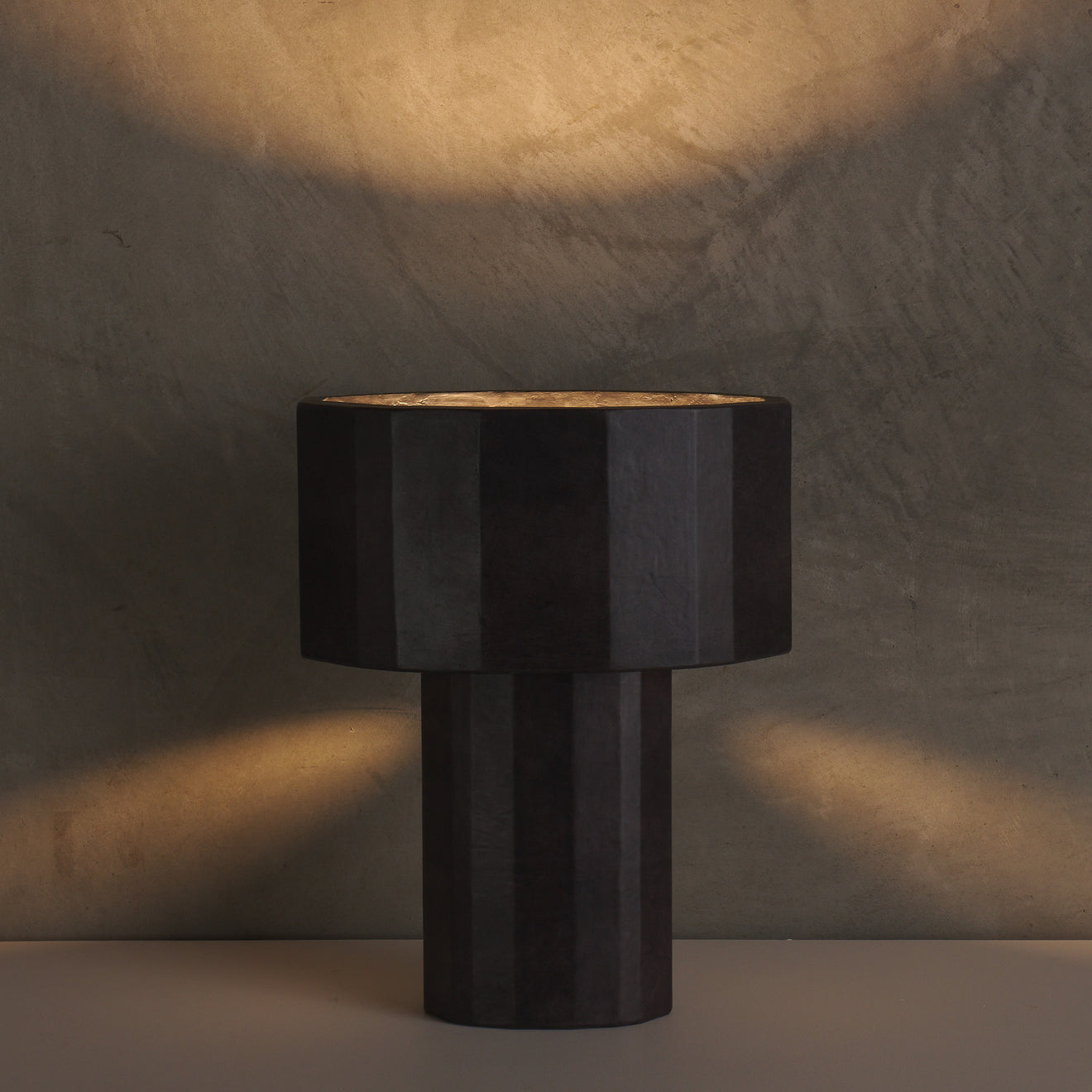 PARCHMENT MERIDA TABLE LAMP, BLACK