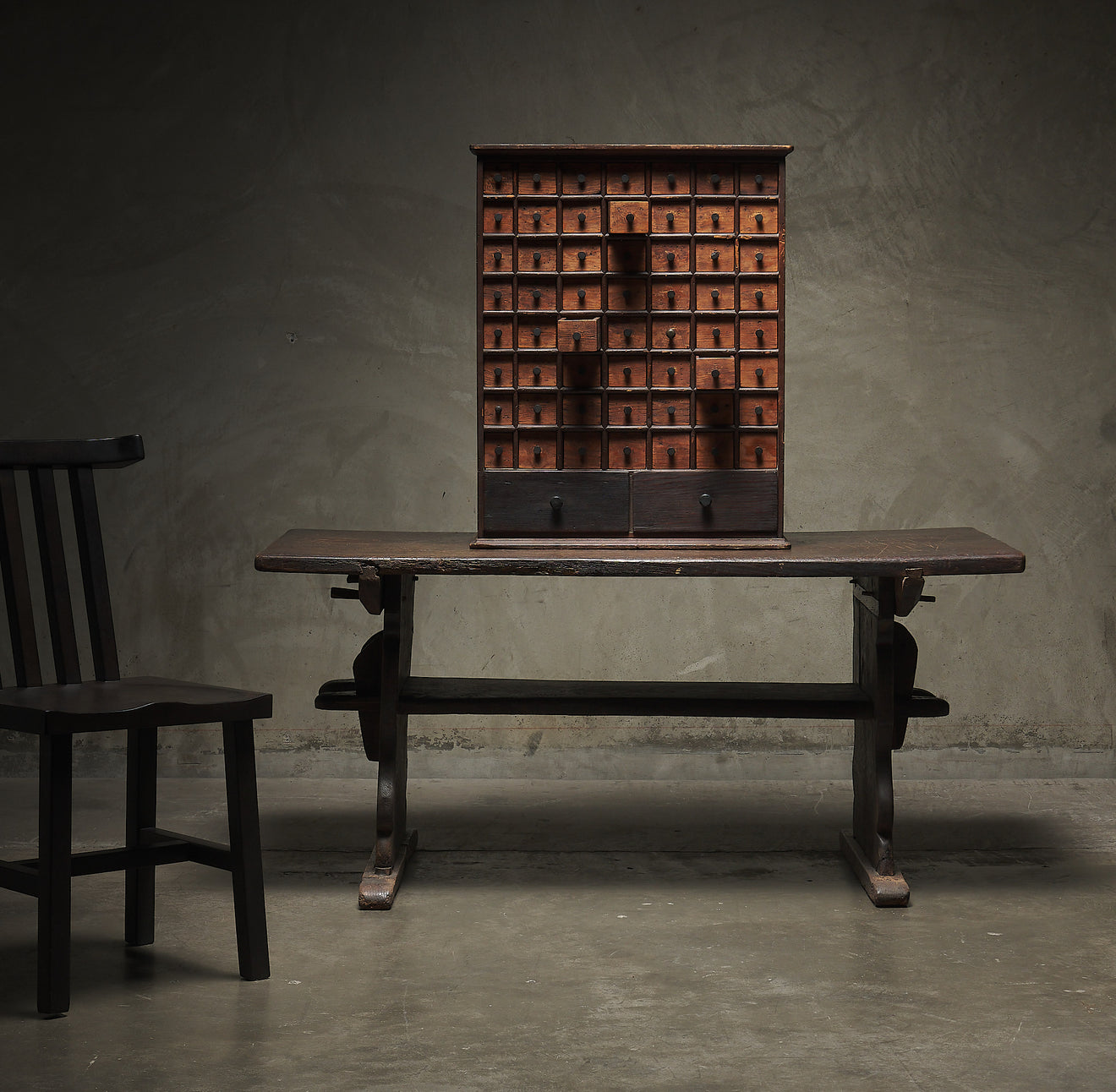 MULTI-DRAWER TABLE TOP CABINET, C1900