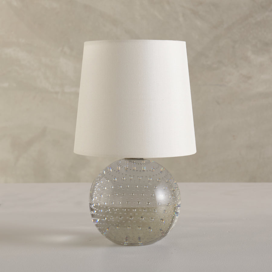 MURANO BULLICANTE BOUDOIR TABLE LAMPS, ITALY, MID 20TH C