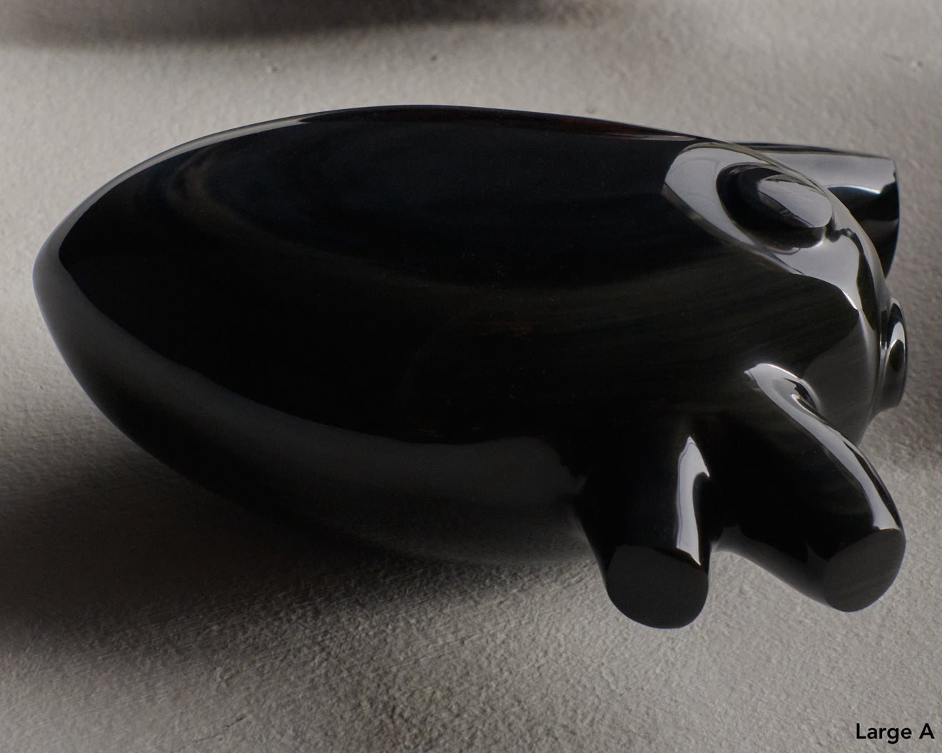 OBSIDIAN CARVED HEART(S), LARGE & SMALL