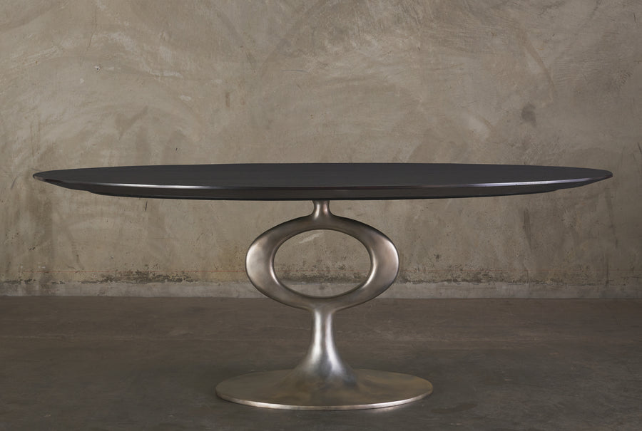 BCW OP ELLIPSE TABLE WITH WOOD TOP