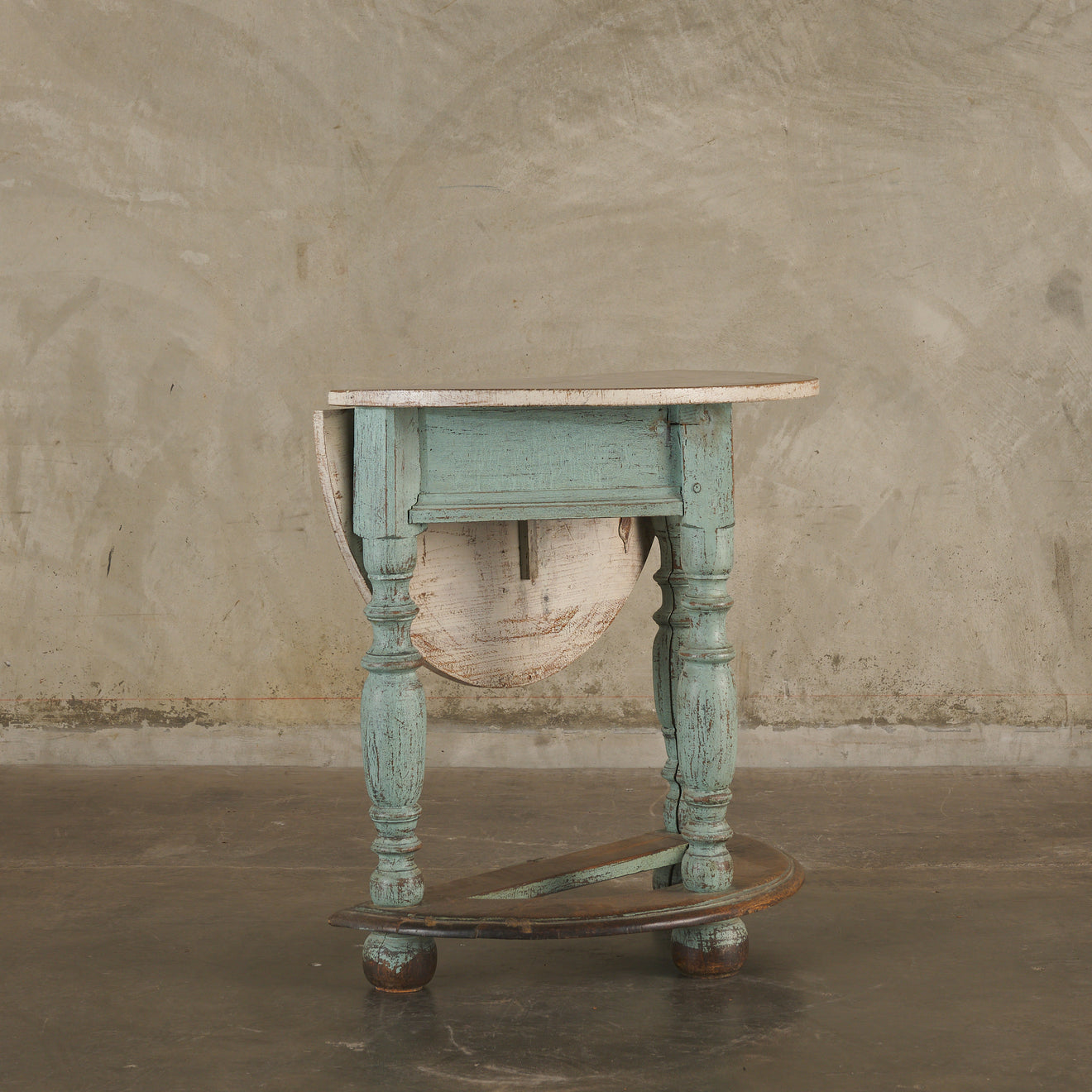 PAINTED TOP DROP LEAF TABLE