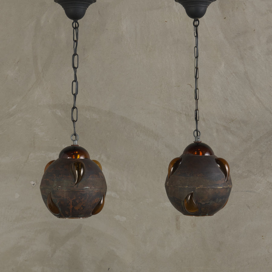 PAIR OF CUSTOM DE WAIN VALENTINE PENDANT LAMPS, 1961