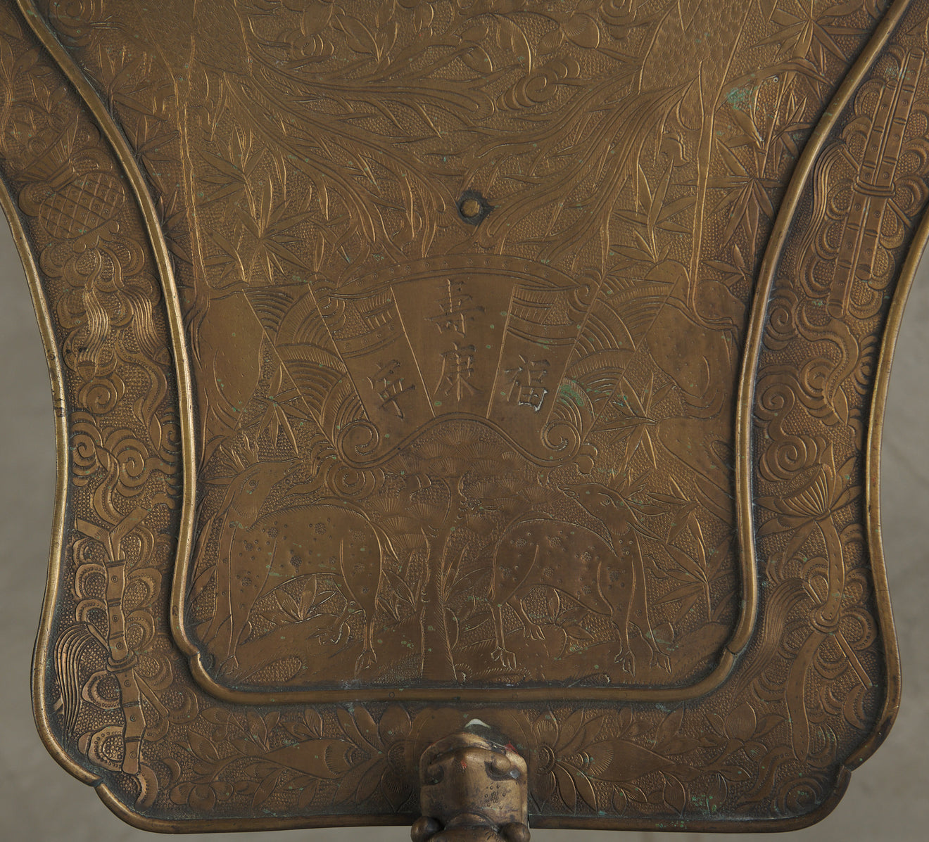 PAIR OF CHINESE DRAGON PROCESSIONAL SHIELDS, 19th C