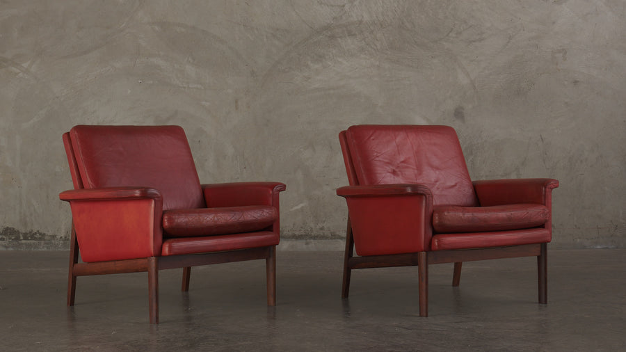 PAIR OF FINN JUHL 'JUPITER' ROSEWOOD ARM CHAIRS BY FRANCE & SON, DENMARK, 1965