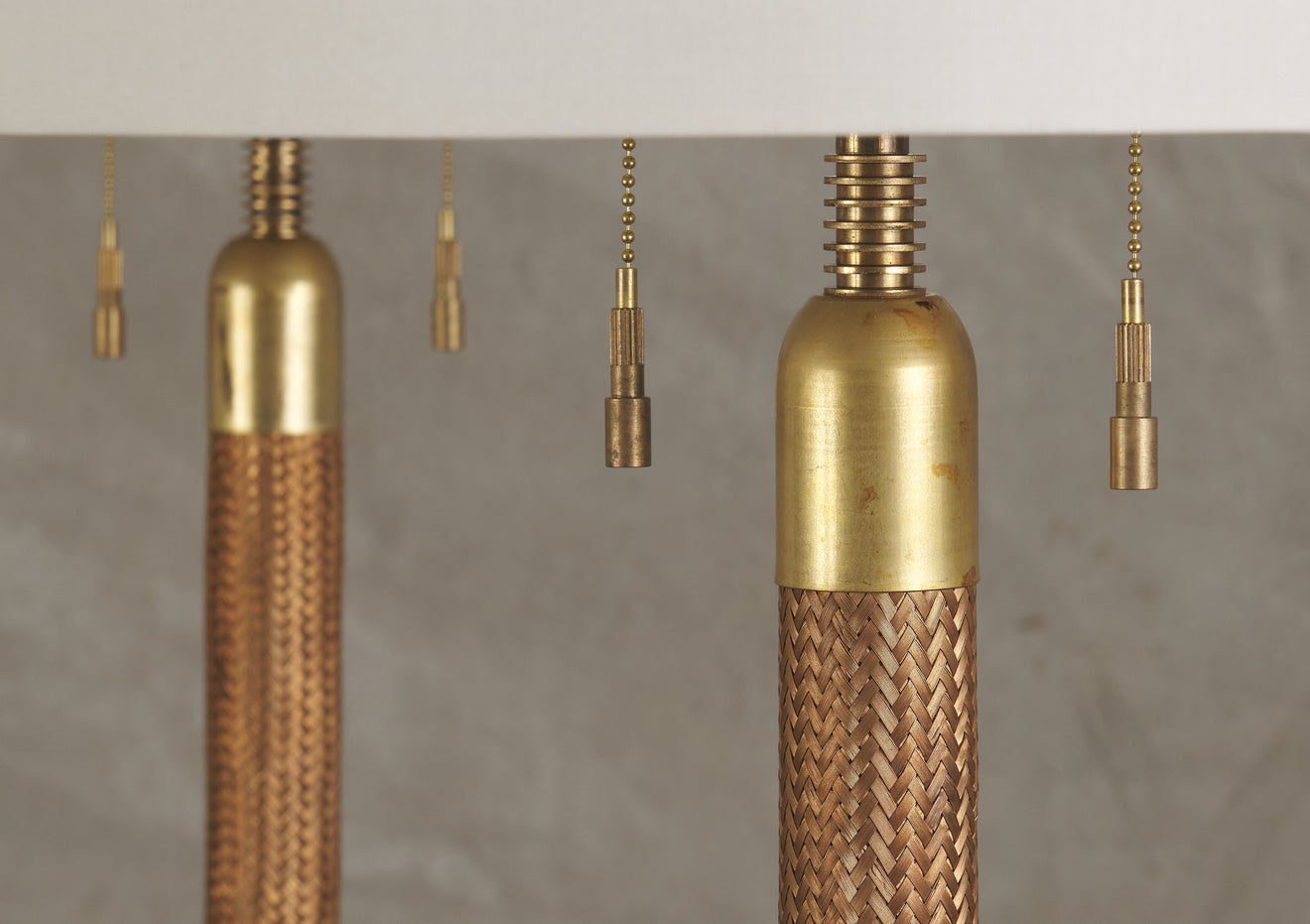 PAIR OF GIANNI VALLINO SNAKE SKIN BRASS STANDINGS