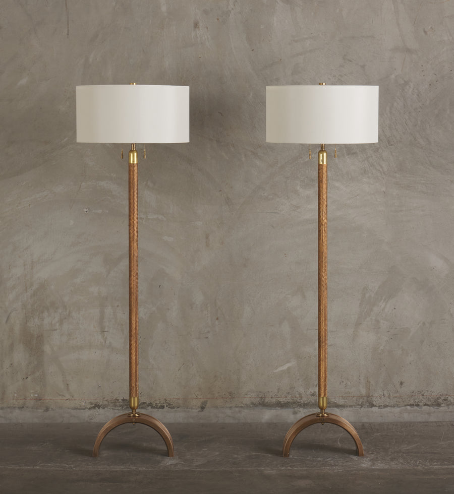 PAIR OF GIANNI VALLINO SNAKE SKIN BRASS STANDINGS