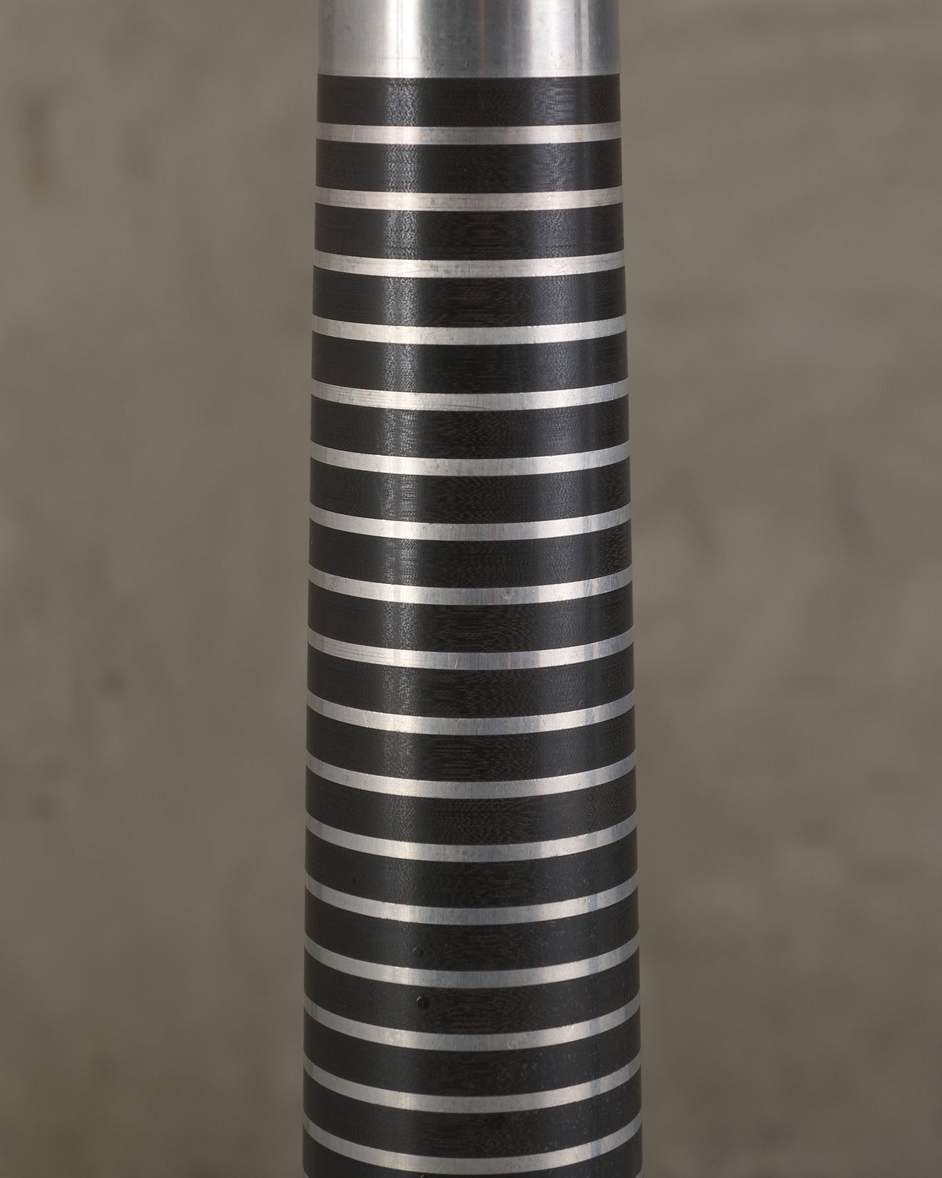 PAIR OF MACHINE AGE ALUMINUM LAMPS