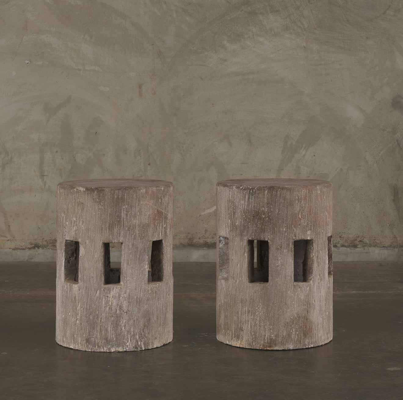 PAIR OF PERFORATED CANTERA DRUMS, X-LARGE