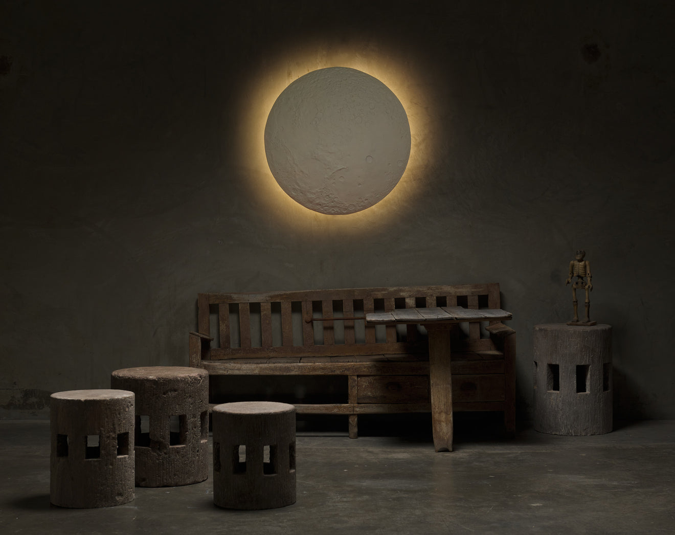 PAIR OF PERFORATED CANTERA DRUM, LARGE