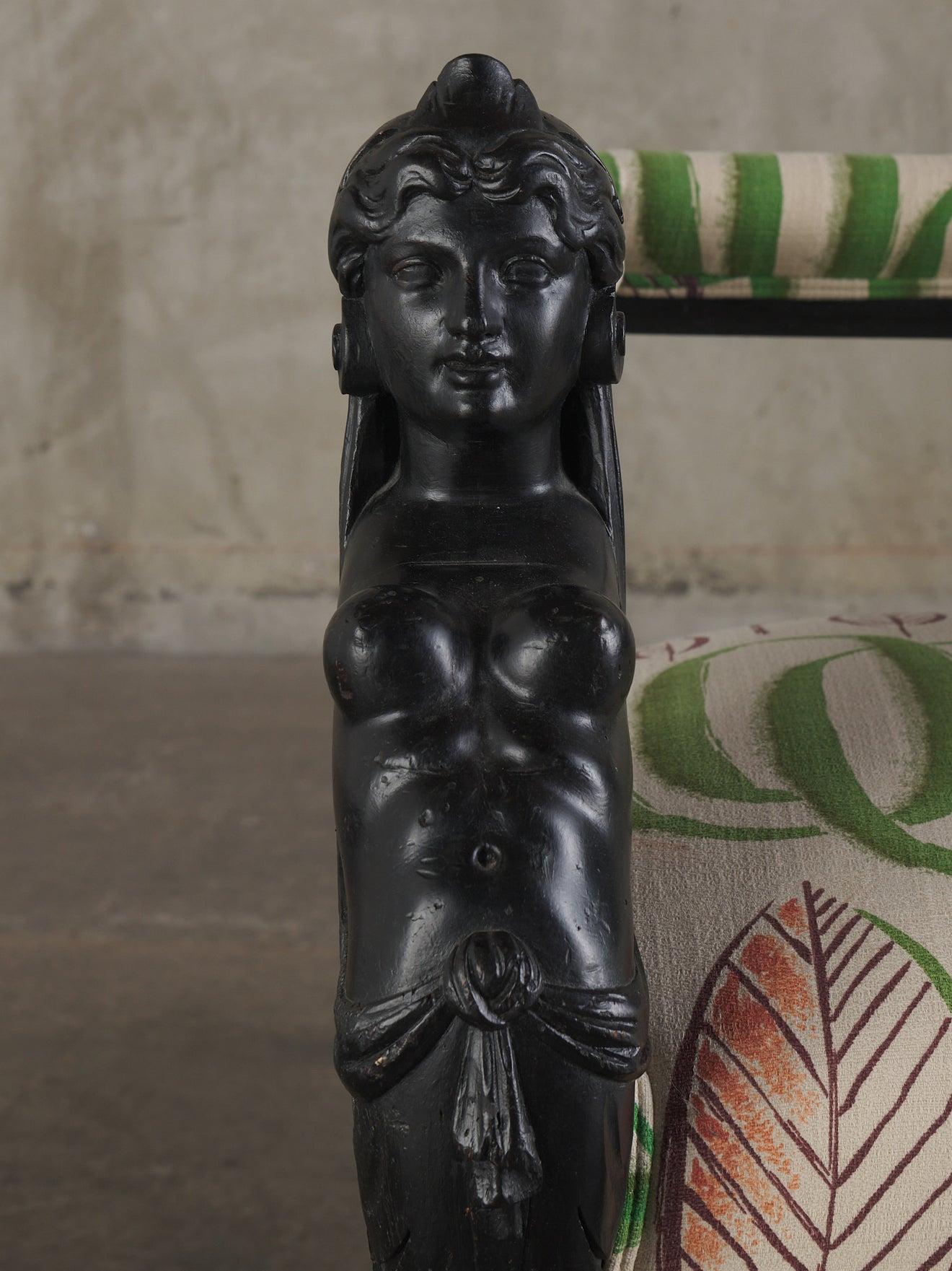 PAIR OF RENAISSANCE REVIVAL CARVED EBONIZED ARM CHAIRS C1880