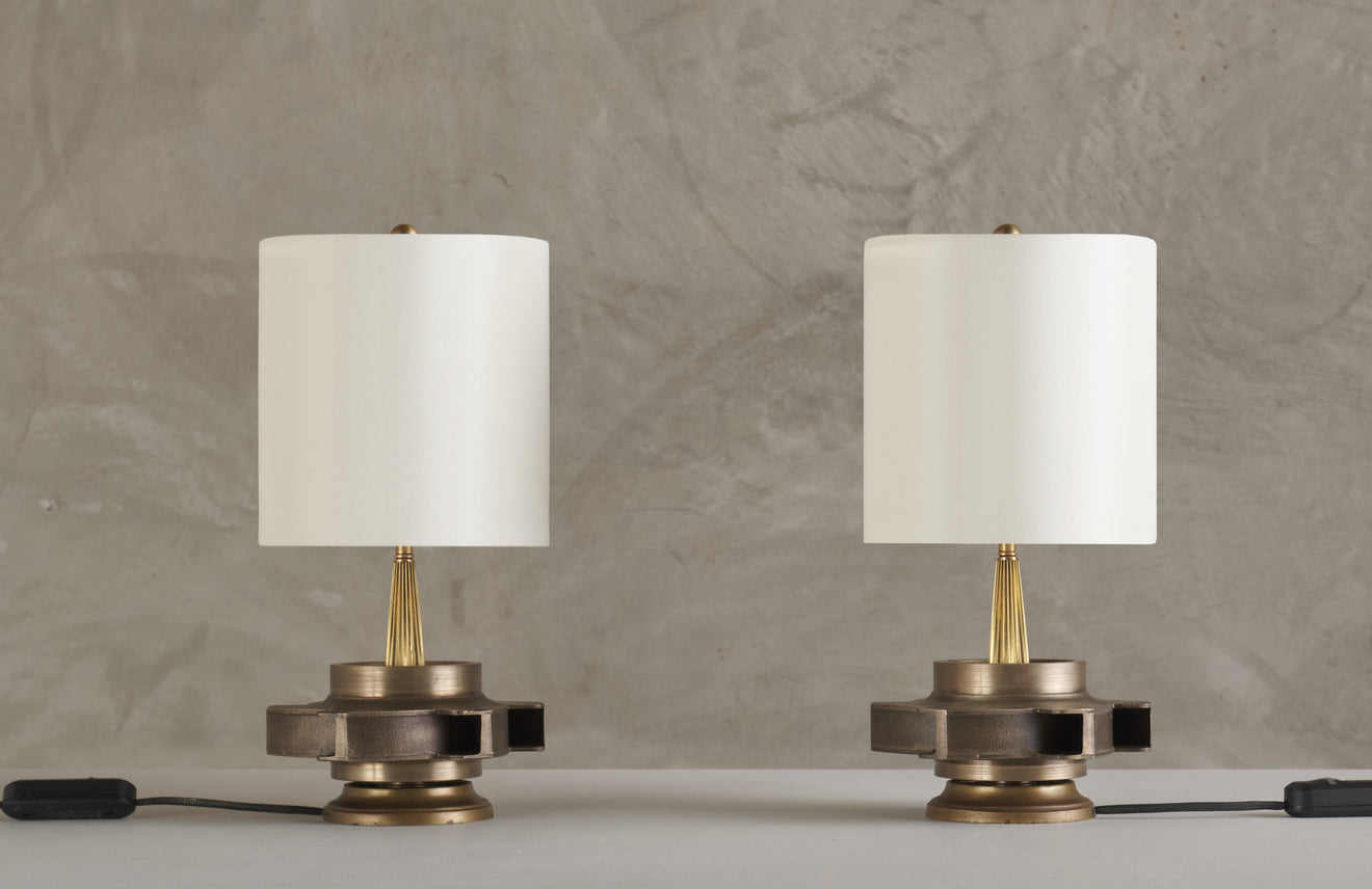 PAIR OF 'SEDENTARY MOVEMENT' TABLE LAMPS BY GIANNI VALLINO