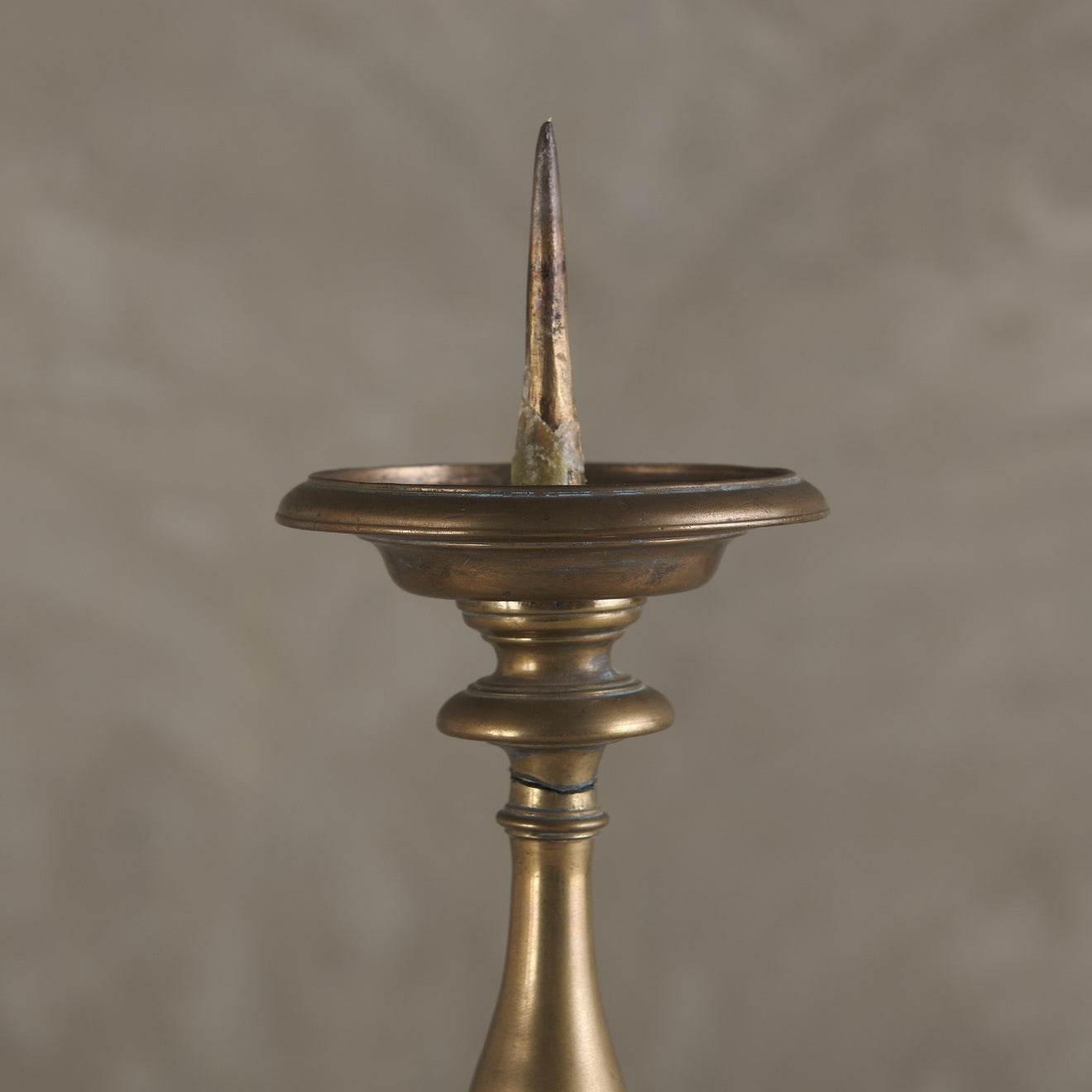 PAIR OF FLEMISH BRONZE CANDLE PRICKETS, 18TH C