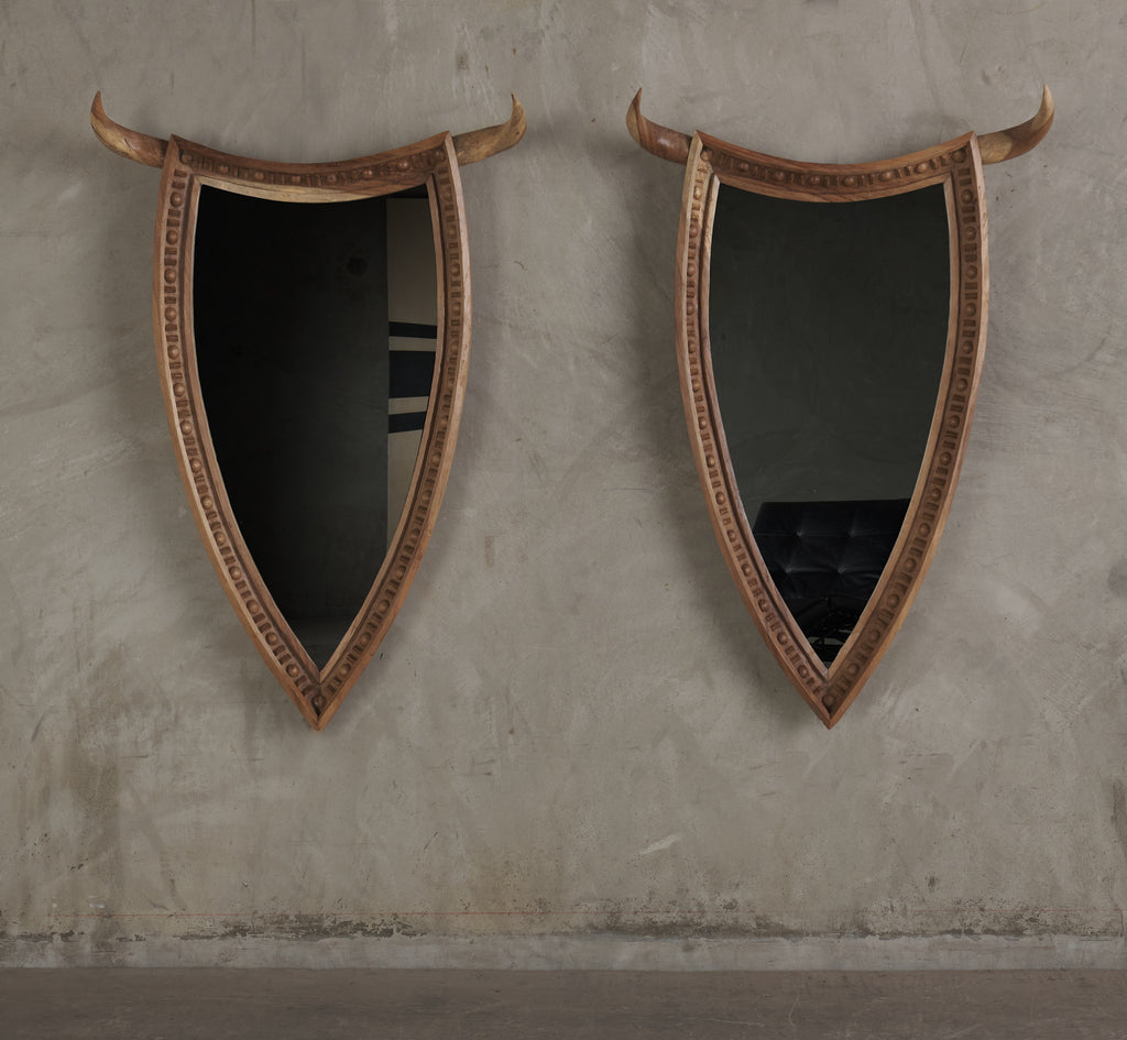 PAIR OF LARGE MINOTAUR MIRRORS BY MIKE DIAZ – Blackman Cruz