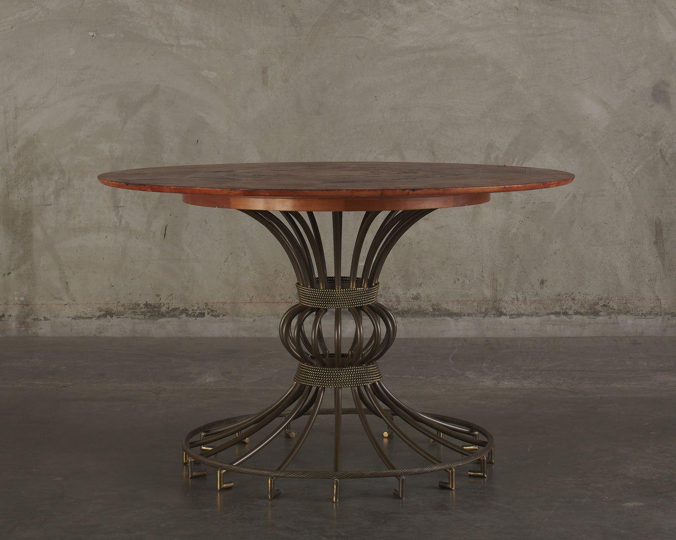 PANI LEATHER TOP CENTER TABLE