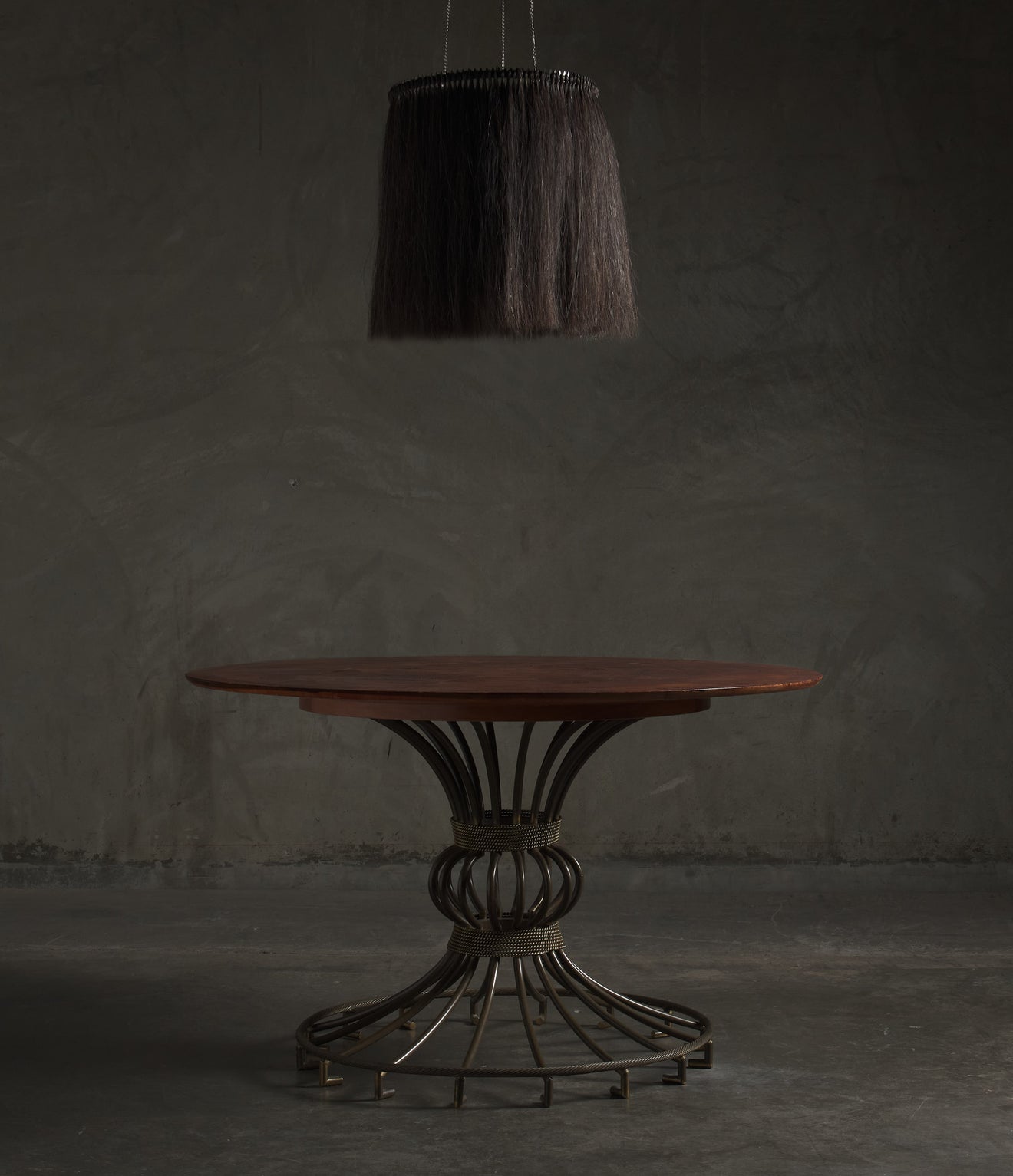 PANI LEATHER TOP CENTER TABLE