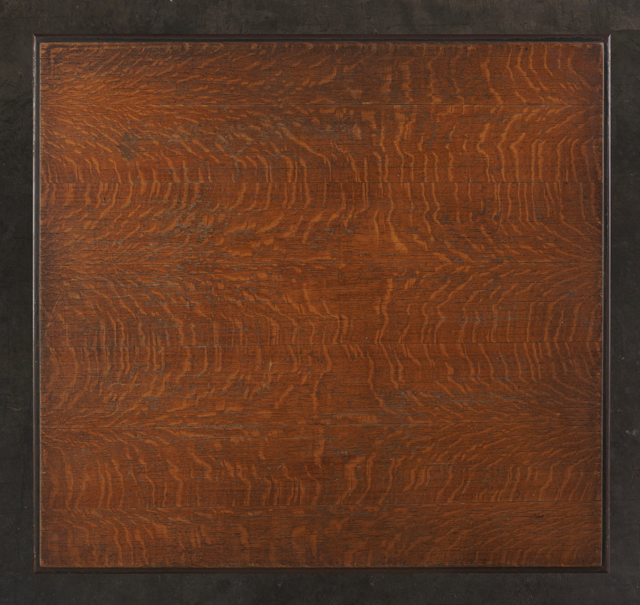 PRAIRIE SCHOOL STEEL WITH OAK TOP LIBRARY TABLE, c1906