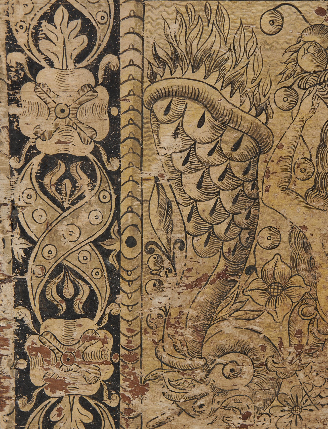 RARE ITALIAN LATE GOTHIC PAINTED CASSONE, 1480-1530