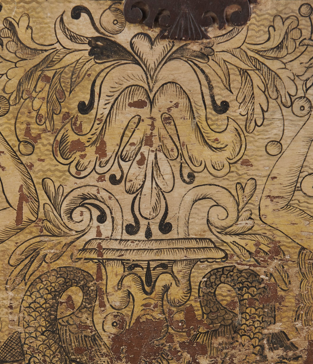 RARE ITALIAN LATE GOTHIC PAINTED CASSONE, 1480-1530