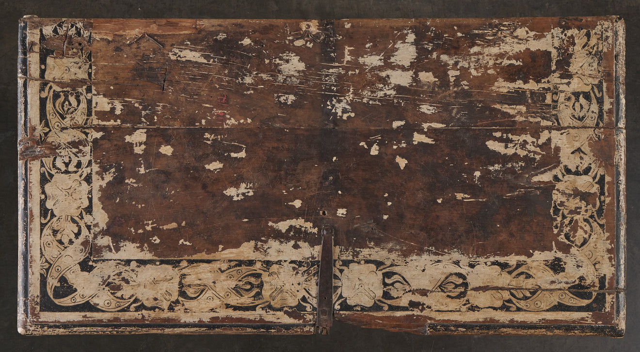 RARE ITALIAN LATE GOTHIC PAINTED CASSONE, 1480-1530