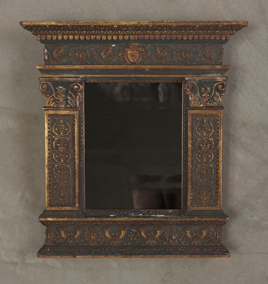 RENAISSANCE REVIVAL ARCHITECTURAL WALL MIRROR, MID 19TH C