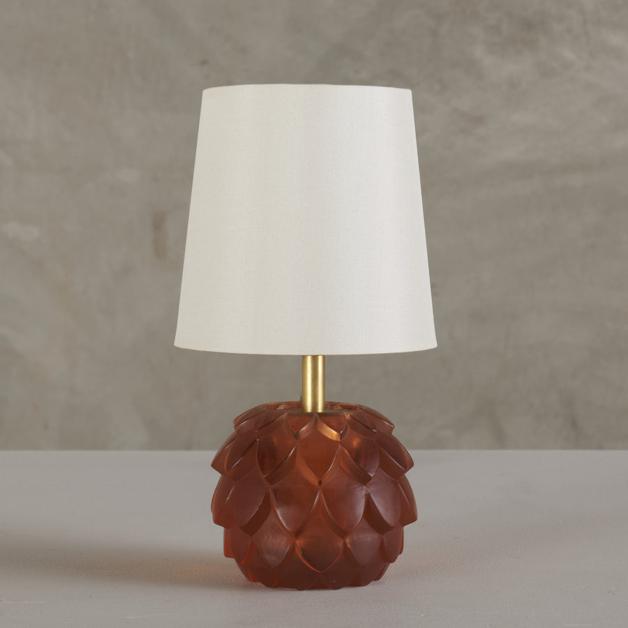 R. LALIQUE ARTICHOKE BOUDOIR LAMP, FRANCE, 1920'S