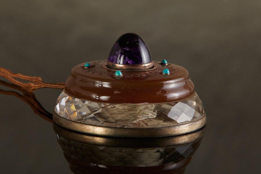 Russian Hardstone Service Bell, Early 20th Century