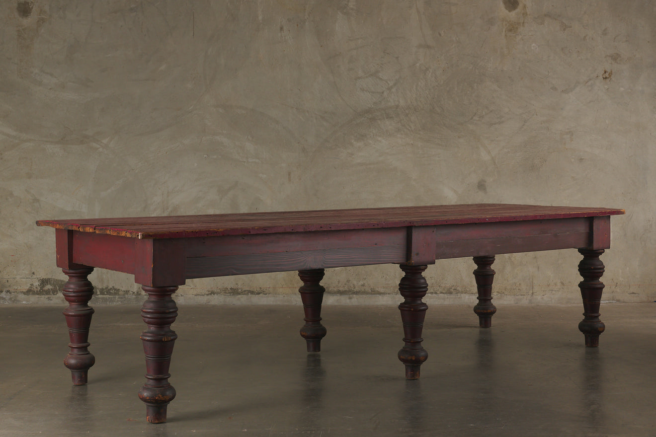RUSTIC PAINTED TABLE FROM UPSTATE NEW YORK
