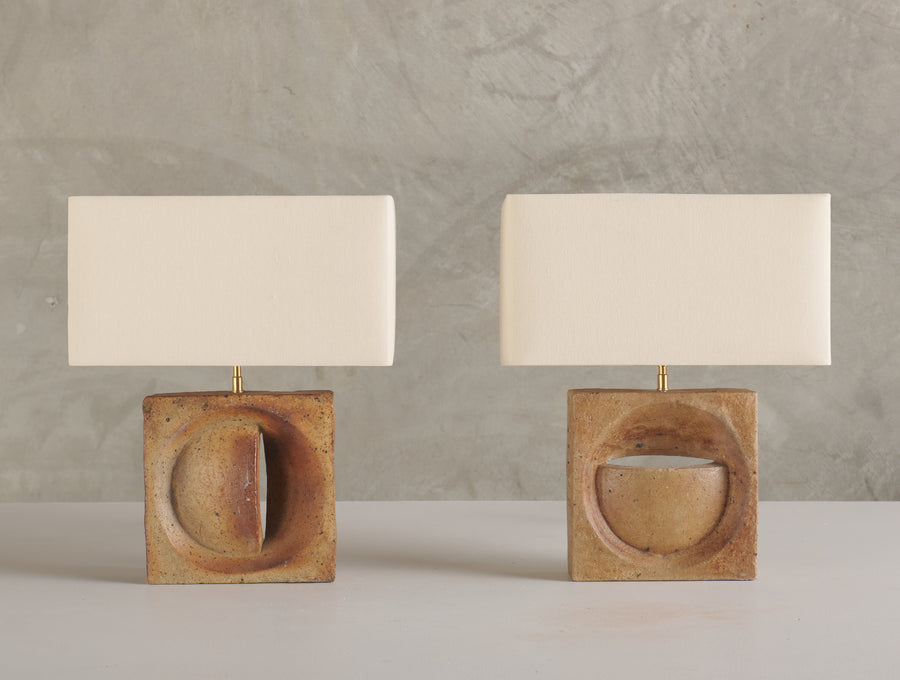 SAND STONE LAMP BY PIERRE DIGAN, c1960