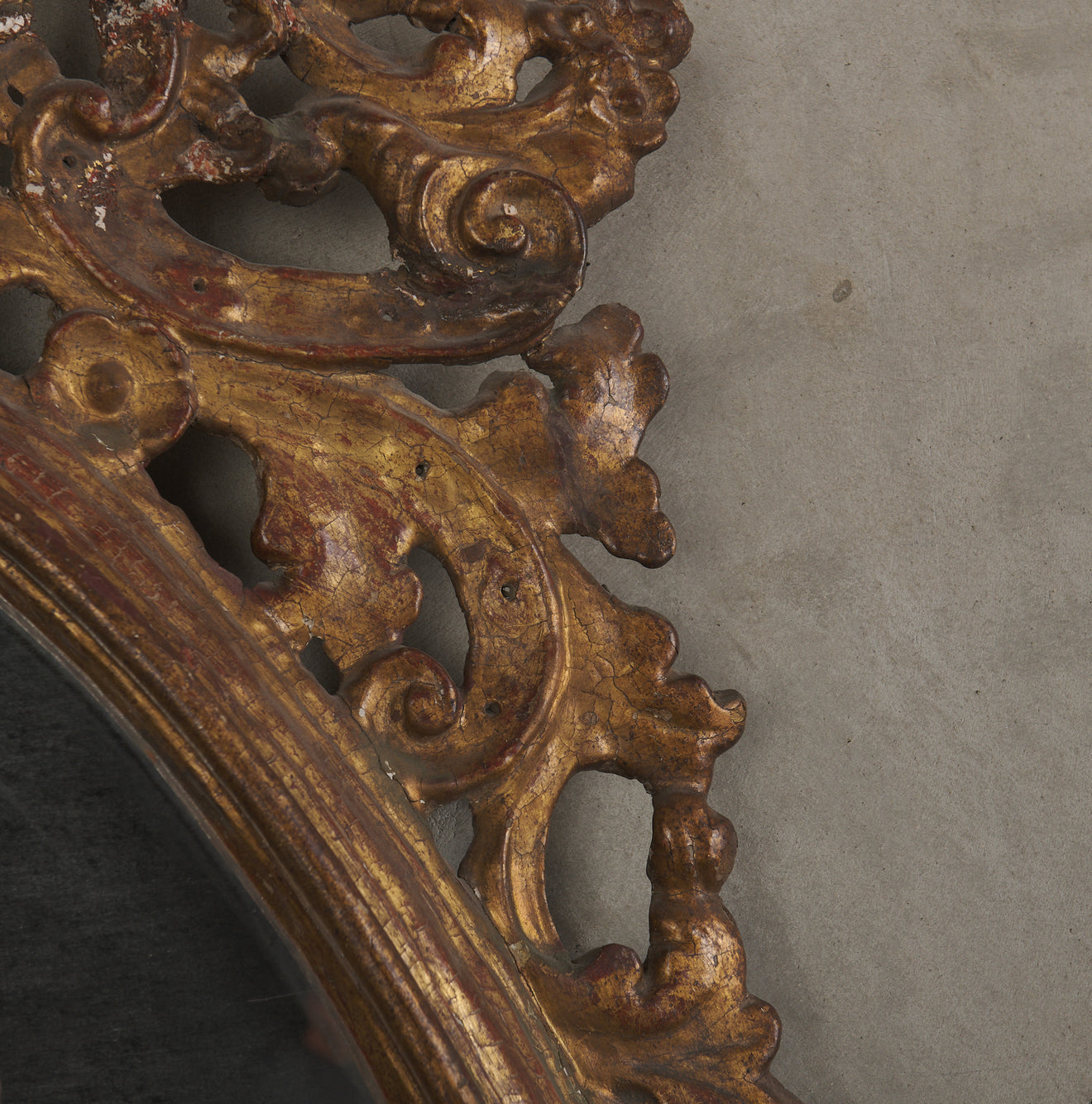 SICILIAN GILT MIRROR,  18TH C
