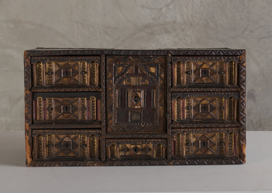 SPANISH COLONIAL TABLE TOP VARGUENO, 19TH C
